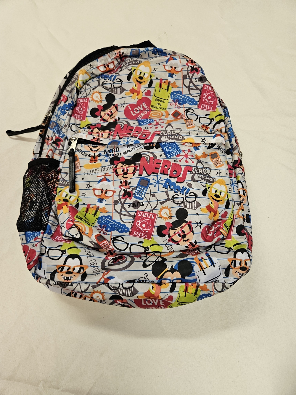 Disney Parks Backpack Kids Mickey Mouse Goofy Science Nerd School Book Bag